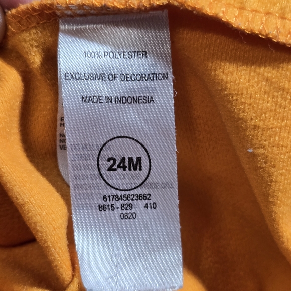 Nike Orange & Black Zip-Up Track Activewear Athletic Jacket Baby Size 24 Months - Picture 7 of 7